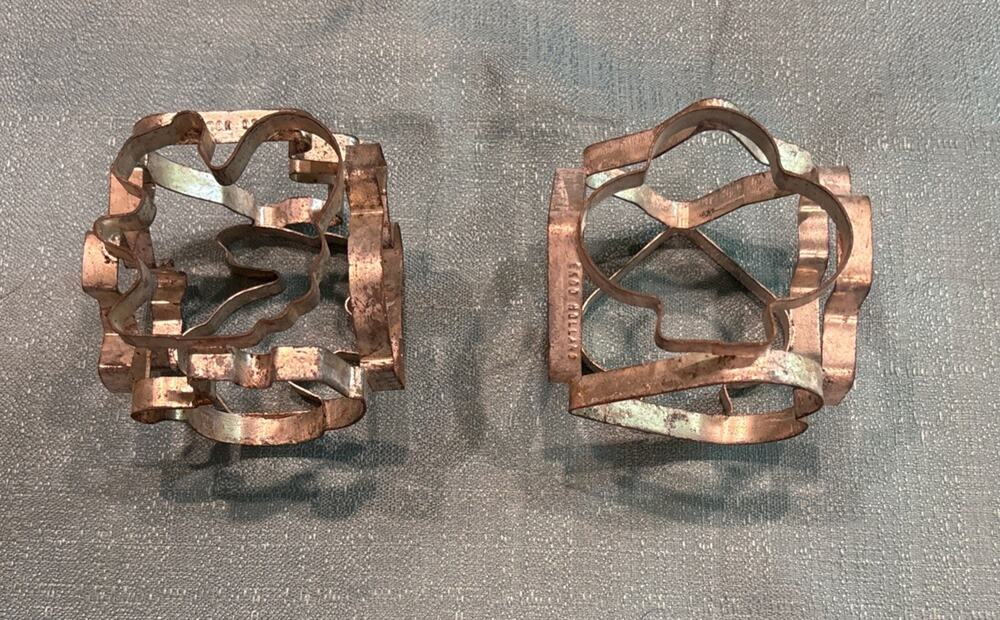 Ekco Holland 6-Sided Cube Tin Cookie Cutters 12 shapes Horse Heart Bear Card